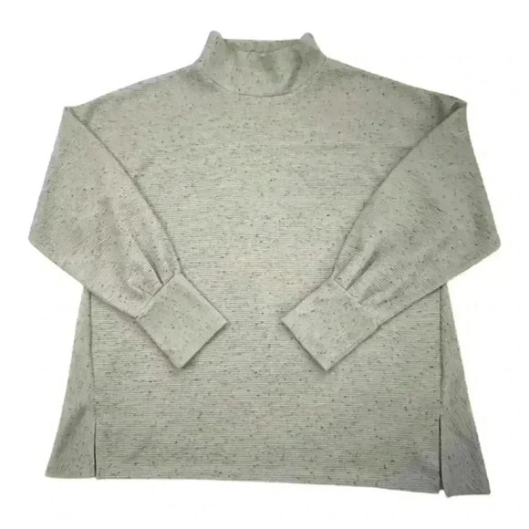 DG2 Diane Gilman Gray Speckled Turtleneck Sweater - Size M - Picture 1 of 8